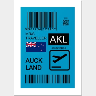 Auckland New Zealand travel ticket Posters and Art